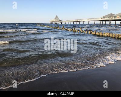 The Seebruecke of Heringsdorf at the Baltic Sea, Mecklenburg Vorpommern, Germany, Europe Stock Photo