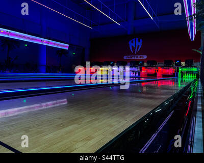 Bowling alley Stock Photo
