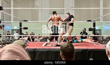 Pro wrestling chaps. Bristol Stock Photo
