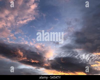 A beautiful summer sky over England, United Kingdom Stock Photo
