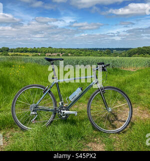 Pace RC200 F5 Mountain Bike near Emmerdale Village Harewood Yorkshire Stock Photo