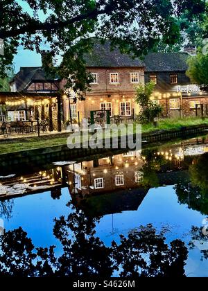 Beefeater restaurant next to the Basingstoke canal in Woking. Stock Photo