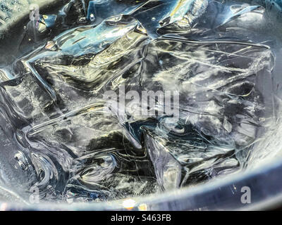 Glass of water with ice cubes Stock Photo