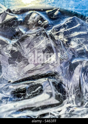 Glass of water with ice cubes Stock Photo
