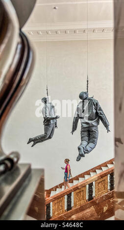 The hanging human, museum of fine arts at Bilbao in Spain Stock Photo