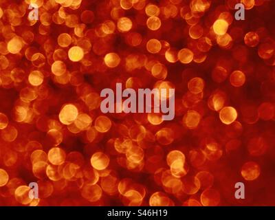 Orange glitter bokeh Stock Photo