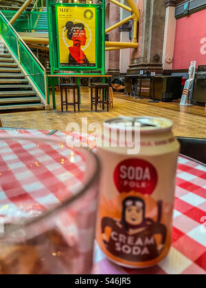 A soda at the Royal Exchange Theatre Stock Photo