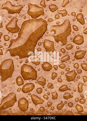 Drops of water on ceramic surface. Stock Photo
