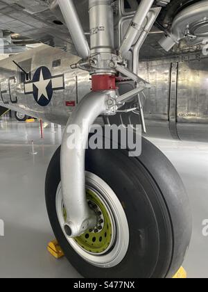 Aircraft nose wheel Stock Photo