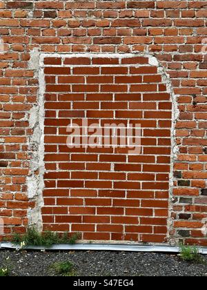 Bricked up door Stock Photo