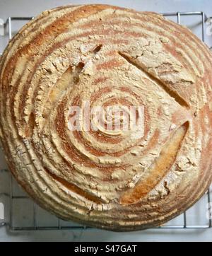Freshly baked sourdough bread Stock Photo