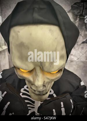 Haunted House Grim Reaper Stock Photo