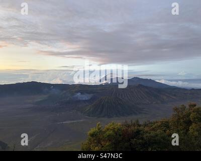 Another beautiful view from Bromo Mountain in East Java, Indonesia.. Stock Photo