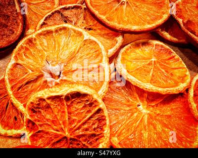 Sliced and dried oranges Stock Photo