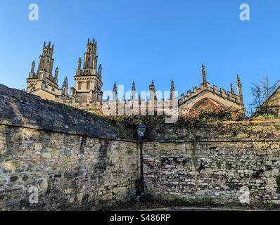 All Souls College, Oxford, UK from Queens Lane Stock Photo