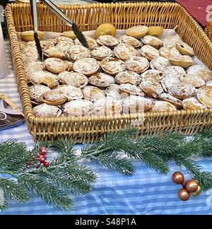 Mince pies for the holidays, Christmastime in London Stock Photo