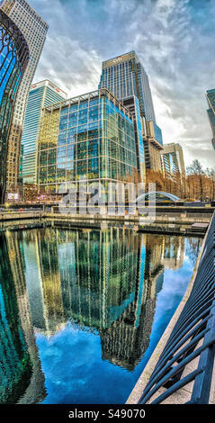 High rise office buildings at Canary Wharf , London docklands Stock ...