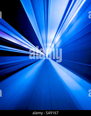 Long exposure through tunnel Stock Photo