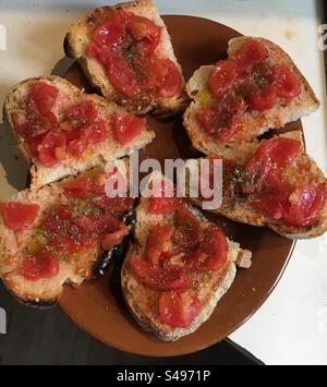 Pane e pomodoro Stock Photo