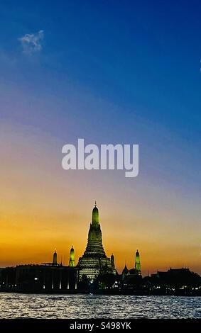 Sunset over Bangkok and the Chao Phraya River, Thailand Stock Photo - Alamy