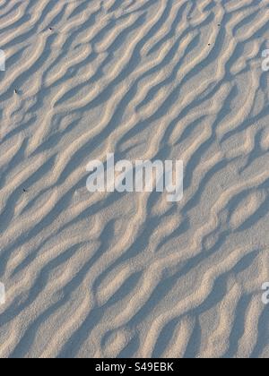 Wind blown beach sand and textures Stock Photo