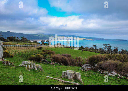 Florence Hill Lookout at The Catlins, South Island, New Zealand Stock Photo