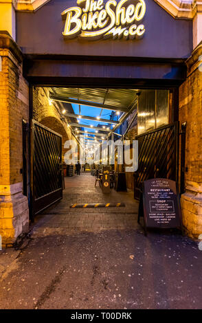 Bike Shed motorcycle club Shoreditch London. Motorcycle themed