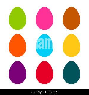 Colorful easter eggs isolated on white background vector Stock Vector