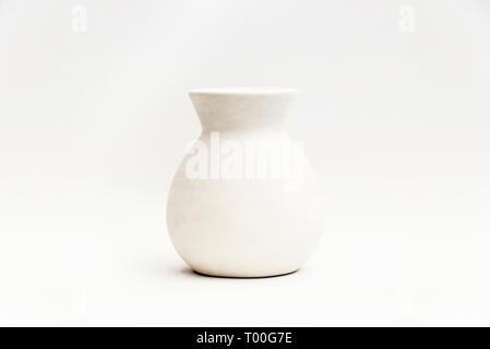 White on white white vase on white background minimalist image Stock Photo