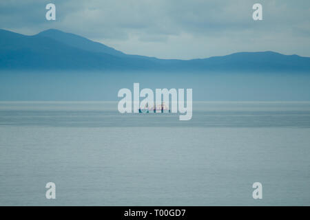 Oceanview from Bluff Hill Lookout, Southernmost point in New Zealand Stock Photo