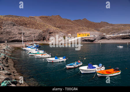 Boats at Puerto de Aldea, Gran Canaria, Canary Islands Stock Photo