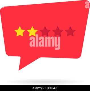 rating star badge like negative feedback Stock Vector