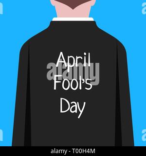 april fool day like man in suit prank Stock Vector