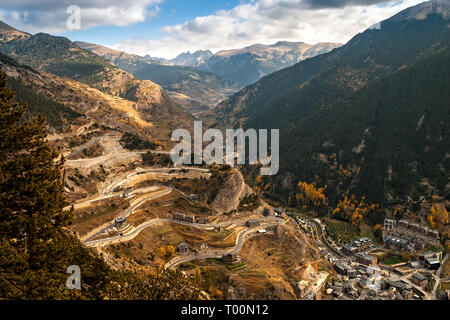 Aerial view of Canillo in Andorra Stock Photo