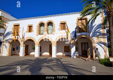 Town Hall, Santa Eulària des Riu, Ibiza, Balearic Islands, Spain Stock Photo