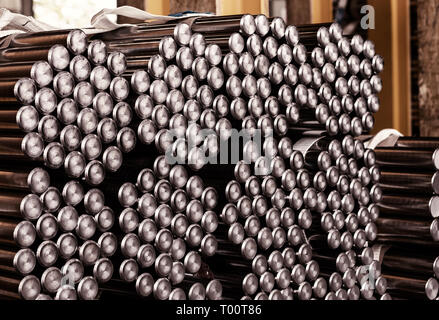 metal tube and profiles Stock Photo