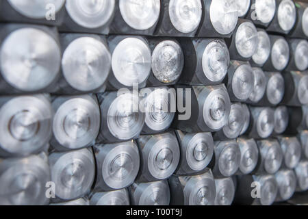 metal tube and profiles Stock Photo