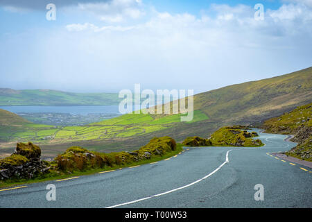 Drive over O Connor Pass, Dingle Stock Photo