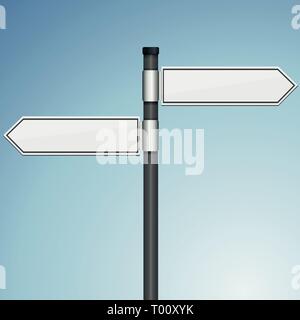 blank signpost with 3d effect template Stock Vector