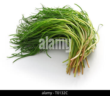 fresh agretti, italian vegetable isolated on white background Stock Photo