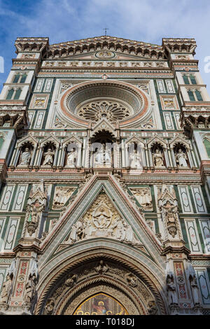 Florence Cathedral, formally named Cathedral of Saint Mary of the Flower, in the Piazza del Duomo, Florence, Tuscany, Italy. Stock Photo