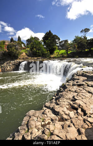 The Haruru falls, are reached by a forest path, and mangrove broadwalk from the Waitangi Treaty Grounds. Stock Photo