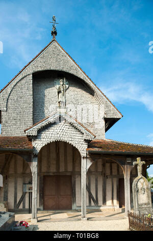 Frankreich,  Champagne-Ardenne, Aube, Lentilles, Eglise Saint Jacques et Saint Philippe Stock Photo