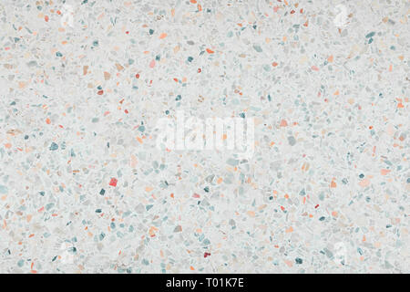 terrazzo floor texture old, polished stone pattern wall and color surface marble for background image horizontal Stock Photo