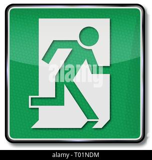 Fire escape route and lets get out of here Stock Vector