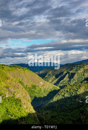 Magdalena River Valley seen from La Chaquira, San Agustin, Huila Department, Colombia Stock Photo