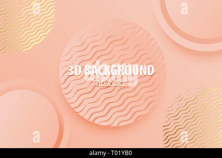 Paper cut abstract 3d web trendy background Stock Vector