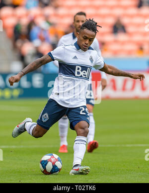 Texas, USA. March 16, 2019: Vancouver Whitecaps forward Yordi Reyna (29) during the match between the Vancouver Whitecaps FC and the Houston Dynamo at BBVA Compass Stadium in Houston, Texas The Dynamo beat the Whitecaps 3-2. © Maria Lysaker/CSM. Credit: Cal Sport Media/Alamy Live News Stock Photo