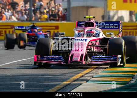 Melbourne, Australia. 17th March 2019.  Lance STROLL 18 driving for SPORTPESA RACING POINT F1 TEAM during the Formula 1 Rolex Australian Grand Prix 2019 at Albert Park Lake, Australia on March 17 2019. Credit: Dave Hewison Sports/Alamy Live News Stock Photo