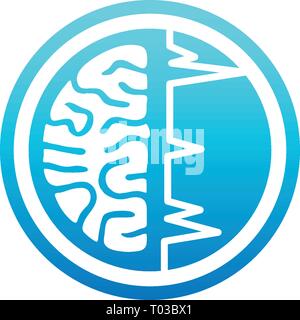 brain technology logo template vector illustration icon element isolated - vector Stock Vector